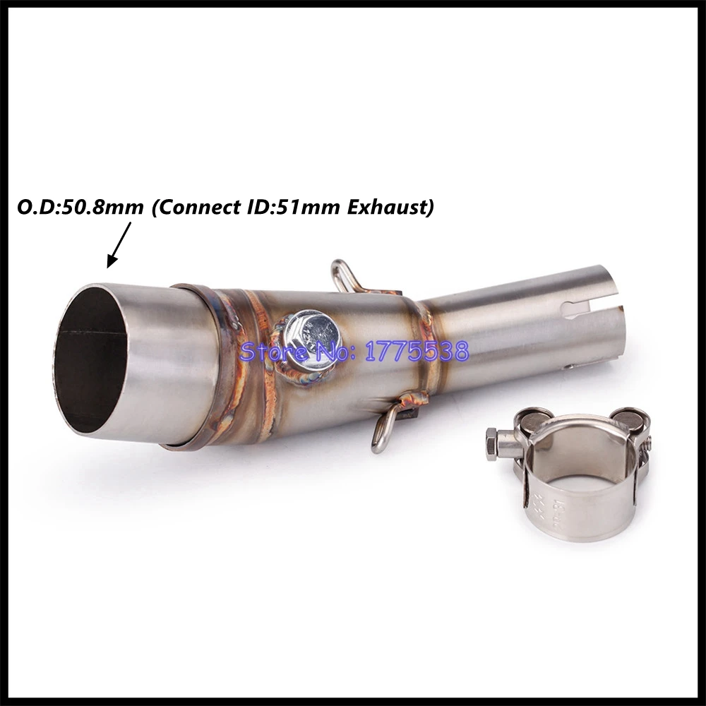 Moto Modifier Échappement Mi Lien Tuyau Connecter 51mm Silencieux Pour Honda Forza 350 NSS350 NSS 350 2020 2021 2022 Accessoires