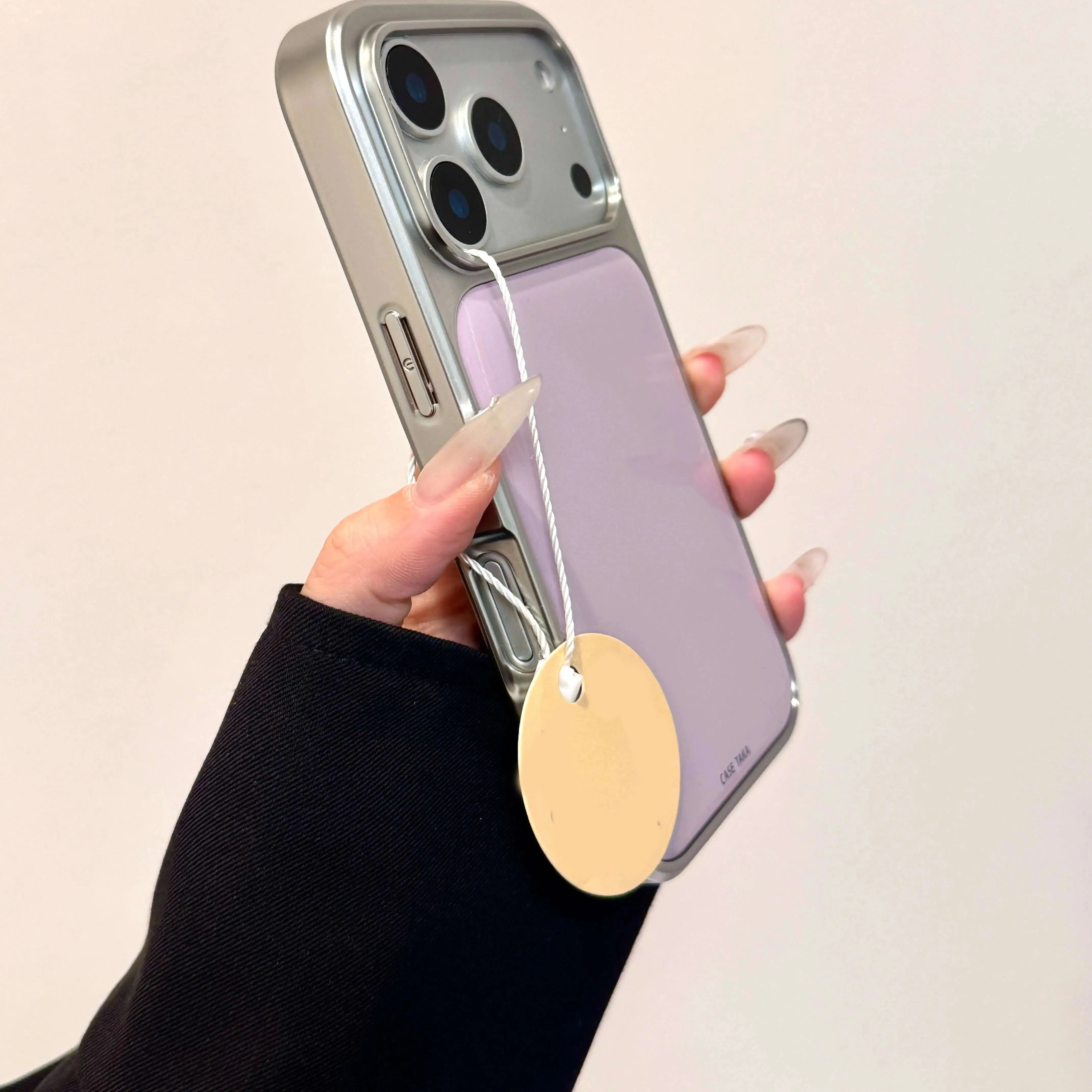 Maison Novaire Simple Color Electroplated Drop Glue iPhone Case