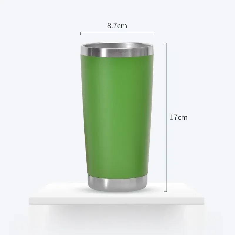 New 20oz Tumbler With Lid Stainless Steel Vacuum Insulated Double Wall Travel Cup Protable Cold And Hot Coffee Car Mug
