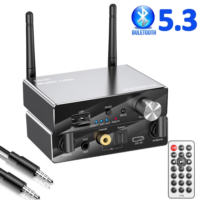 3 En 1 Recepteur Transmetteur Bluetooth 5.2 - SOOMFON Adaptateur Bluetooth  Jack avec Display, aptX-LL Faible Latence & aptX HD, Double Connexion