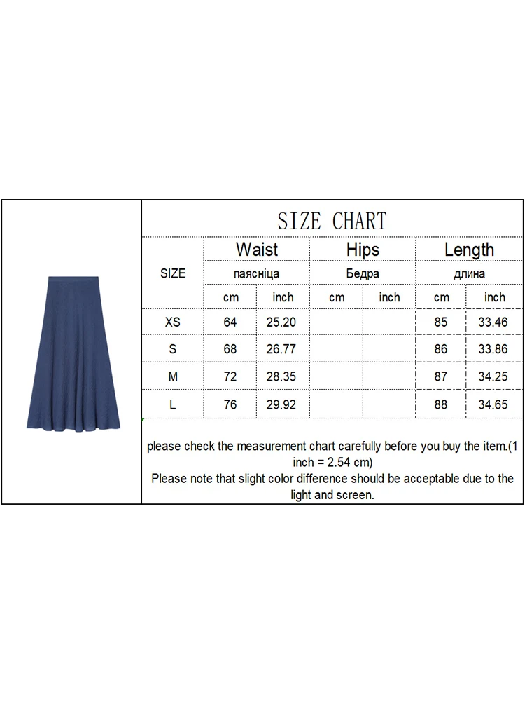 New Women High-waisted Midi Skirts Slimming Solid Color Medium-length Umbrella Skirt Fashion Ladies Simple A- line Casual Skirt