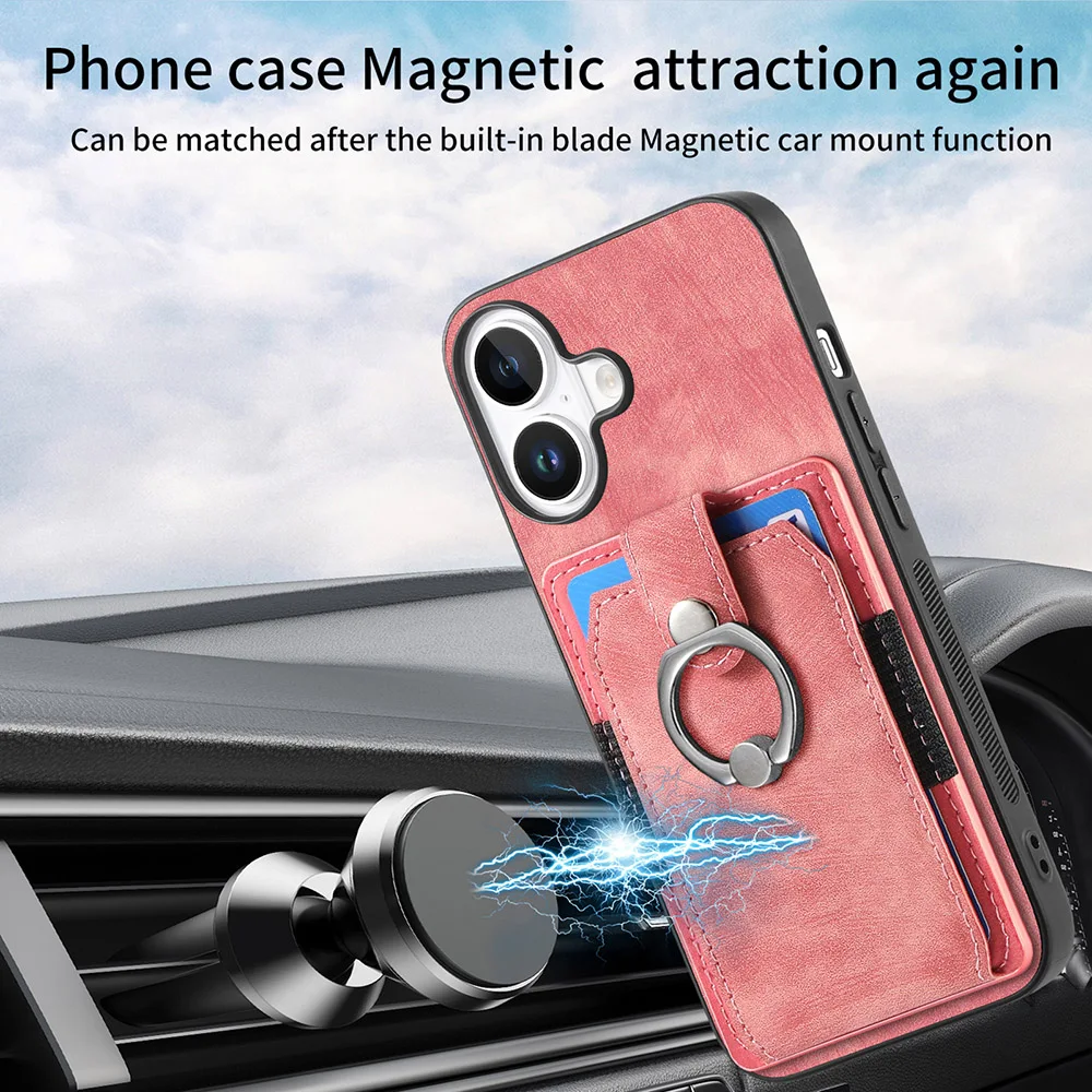 Slim Protective Ring Card Holder Phone Case Back Cover