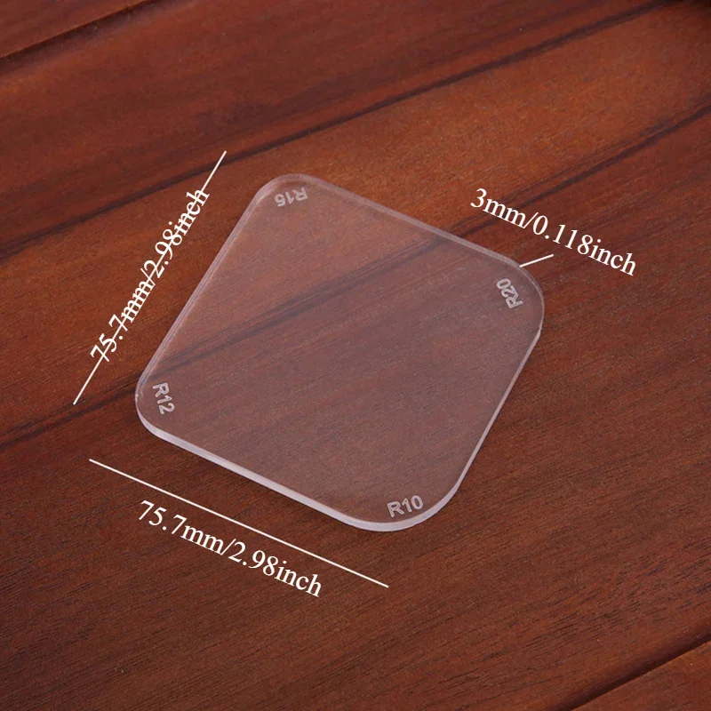 2개/세트 DIY 가죽 공예 벤딩 보조 도구 아크릴 투명 지퍼 코너 피팅 도우미 가방 제작용 교정 및 성형 도구