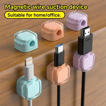 Organizzatore di cavi da scrivania, Gancio flessibile elastico per cavi, Clip porta cavi adesive senza tracce, Sistema di gestione cavi, Supporto rotante per caricabatterie