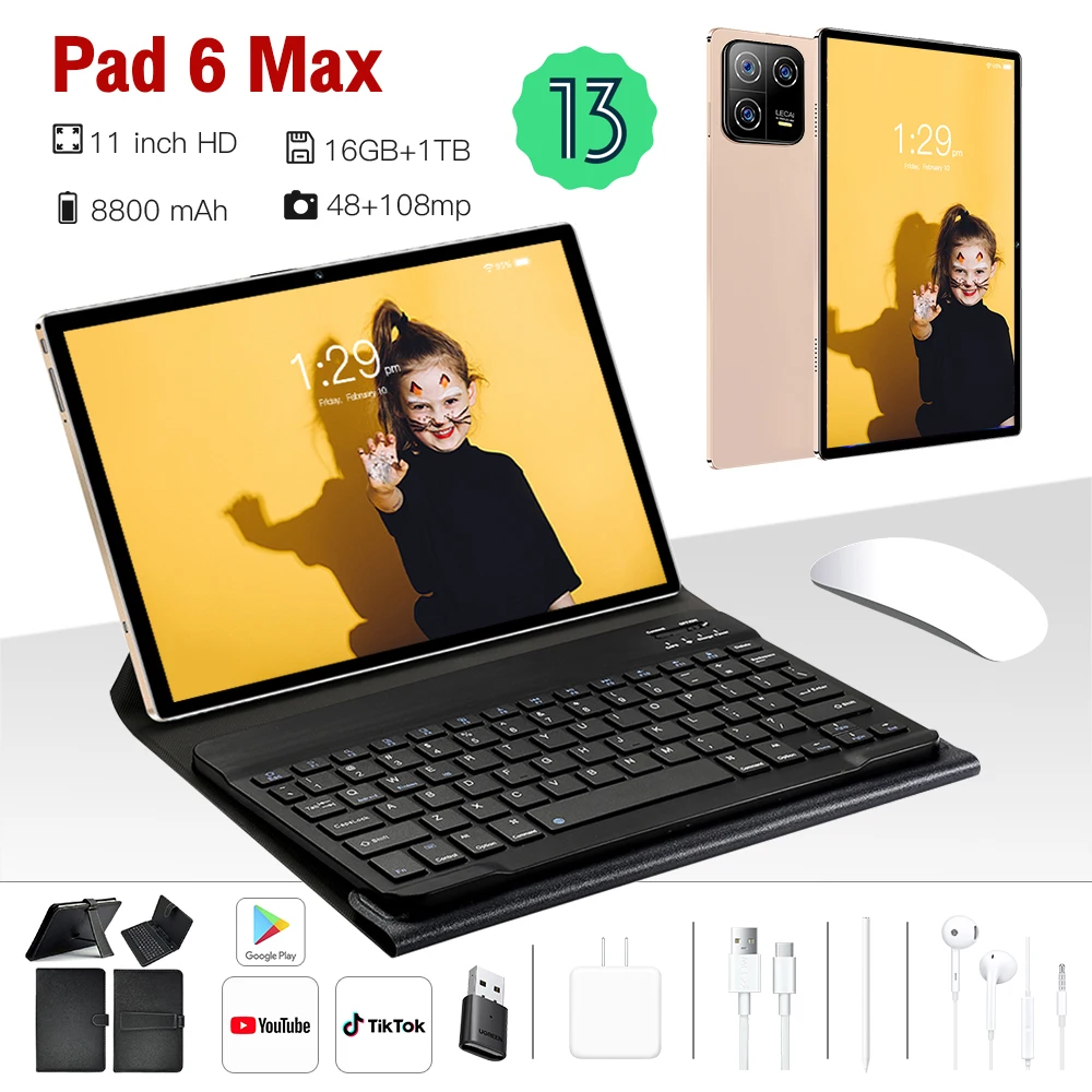 Tablet Pc Original Mi Pad 6s MAX 12GB/16GB 1TB ROM Snapdragon 8 gen2 GPS 11" Screen 8800mAh Global Firmware Wifi