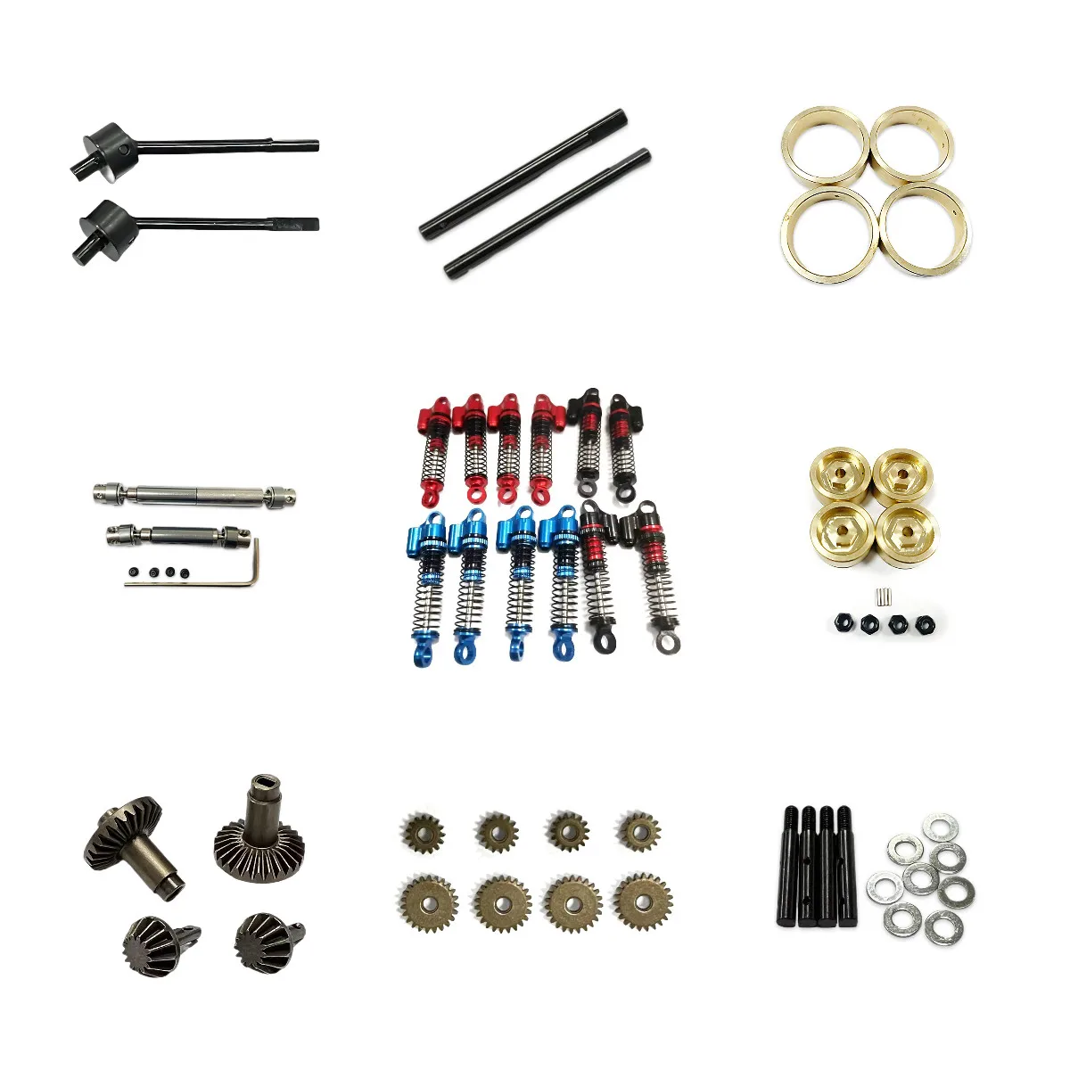 

HOBBY PLUS 1/18 4WD RC Car Crawler 4x4 off-Road Upgrade Parts Coupling Counterweight Shock Absorber Drive Shaft Conversion Line
