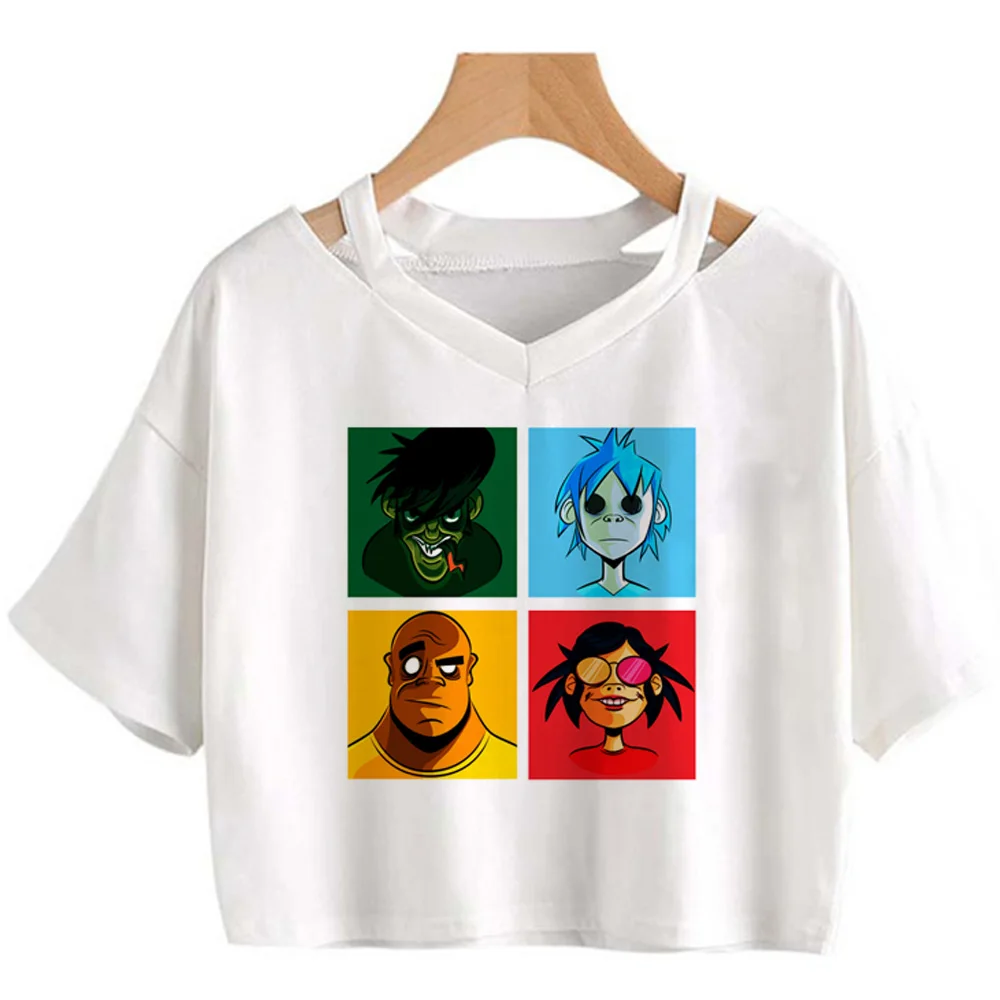 

Футболка Gorillaz женская в стиле Харадзюку, дизайнерские Японские футболки, женская одежда в стиле 1920-х
