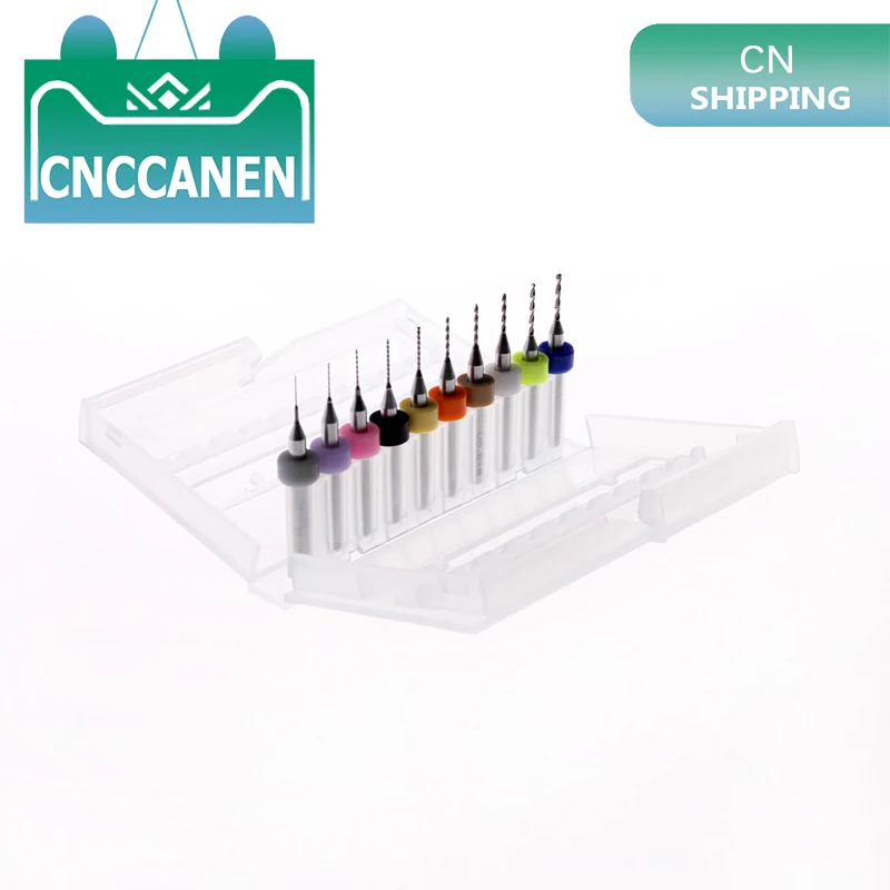 

10PCS 0.3mm to 1.2mm PCB Mini Drill Bit Tungsten Steel Carbide for Print Circuit Board CNC Drilling Bits Set Machine