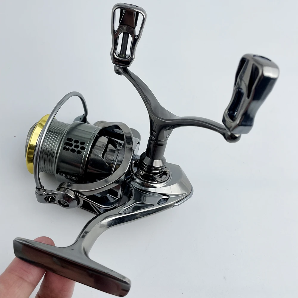 

GHOTDA GEF2000 GEF3000 Super Stable Double Handle Spinning Fishing Reel Saltwater Fishing Tackle All Metal No Gap Waterproof