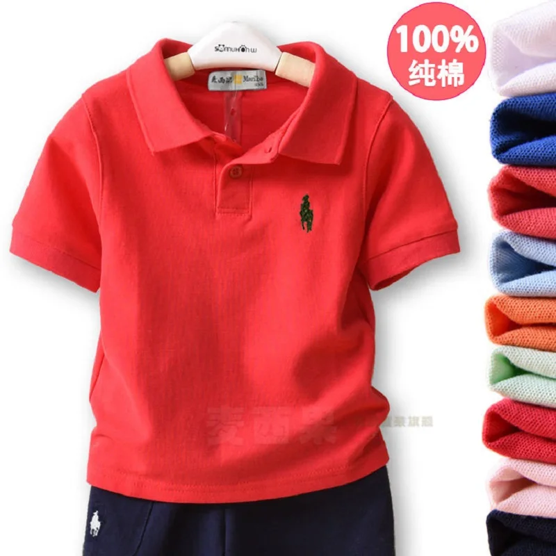 Boy's Short-Sleeved T-shirt Children's Medium and Large Kids Summer Clothing Girls' T-shirt 2023 New Baby Shirt