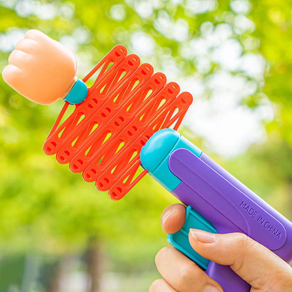 Retractable Fist Toy Spring Telescopic Toys Fist Gun Toddler Prank Toy Robot Plastic Child Launcher