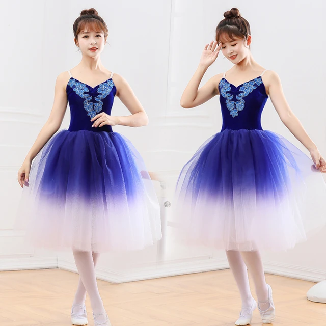 Ballet Tutu Jupe Bleu Violet Robe De Ballet Pour Les Filles Enfants Enfants  Performance Costume Vêtements Jupes De Danse Du Ventre Ballerine -  AliExpress