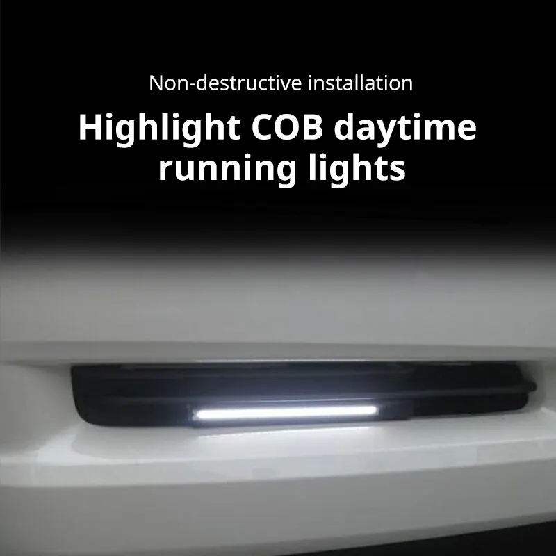 Led Fog Lamps 2pcs 17cm Universal Waterproof Daytime Running Lights COB Car Styling