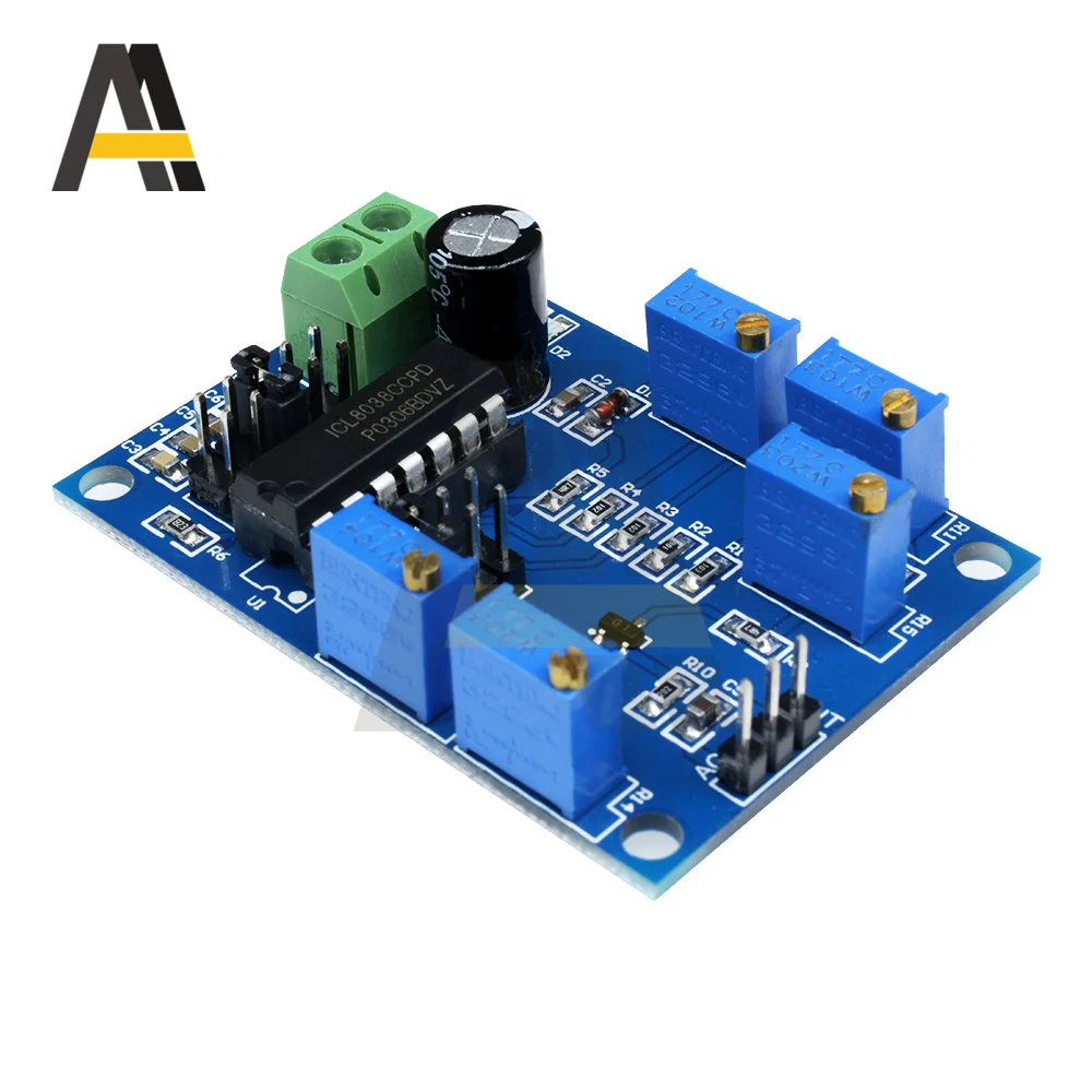 ICL8038 Signal Generator 10Hz-450KHz Medium/Low Signal Frequency 12V to 15V Triangular/Rectangular/Sine Wave Generator Module 5