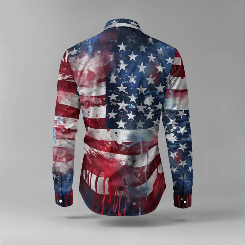 2025 Spring/Summer Men's Shirt Set Brand Printed Fashionable Simple Men's Luxury Long Sleeve Set Breathable Loose Fashion_voghion.com