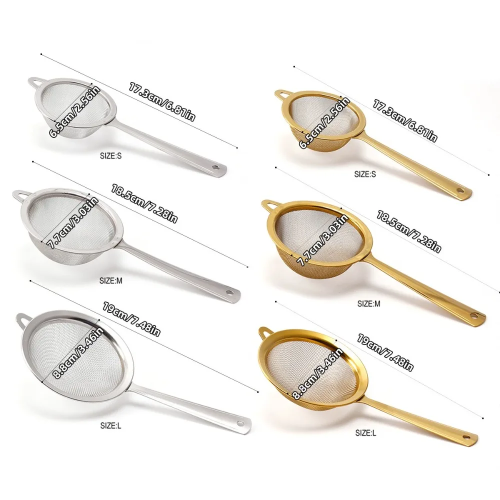 Stainless Steel Matcha Sifter Very Fine Mesh Rust-Proof Tea Strainer Easy to Clean Small Food Sifters For Kitchen