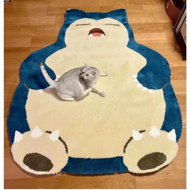 PokemonSnorlaxAnimeCuteCartoonRugShapedCarpetBedroomBedside
