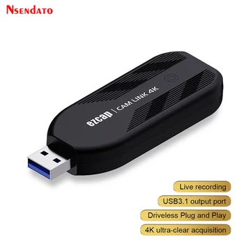 Ezcap331 Camlink Scheda di Acquisizione Video HDMI 4K 30Fps 1080P 120Hz USB 3.0 per Trasmissione Live e Registrazione per DSLR e Videocamere