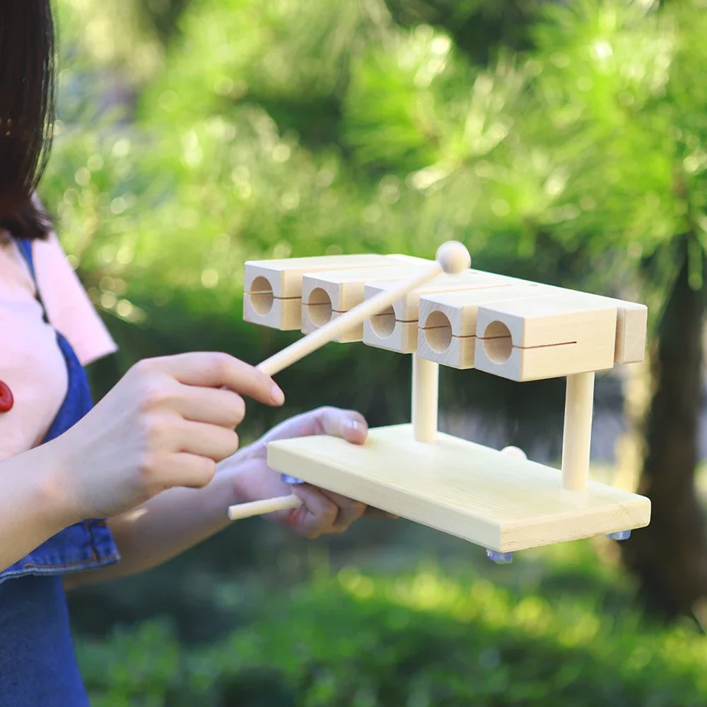 IRIN 5 Tone Xylophone Orff Musical Instruments Wooden Clapper With Drumsticks Kids Educational Toys Gifts Percussion Instrument