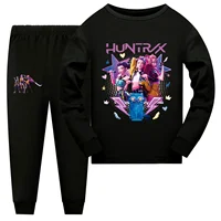 Kpop Demon Hunters Cartoon Kids Clothes Rumi Mira Zoey Girls Pajama Set Fashion Boys Long Sleeve Pyjamas Children Sleepwear Suit