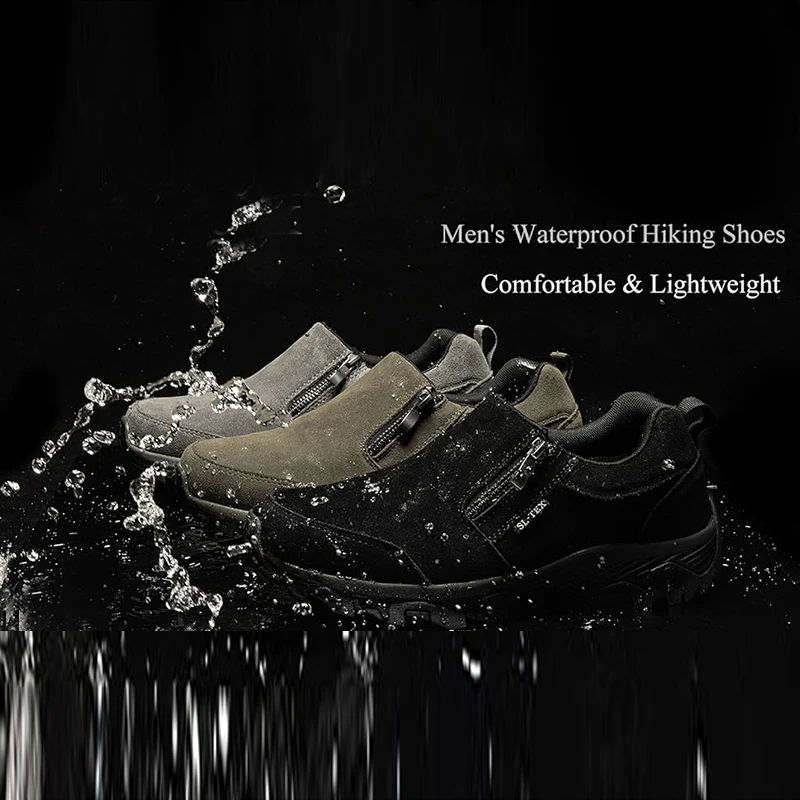 Men's Waterproof Slip On Hiking Shoes 6
