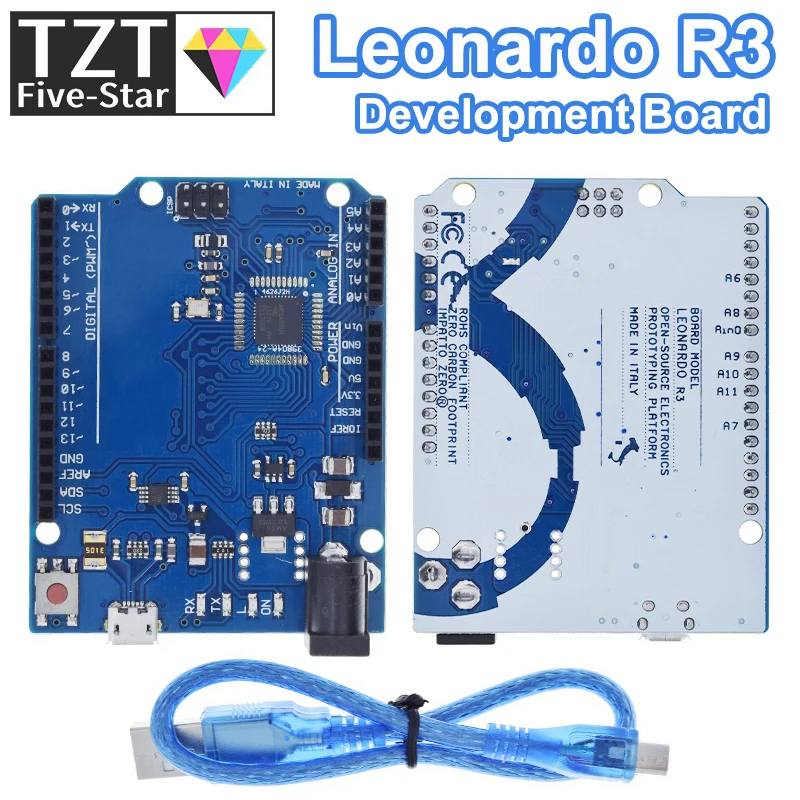 Leonardo-R3-Microcontroller-Atmega32u4-Development-Board-With-USB-Cable ... image.