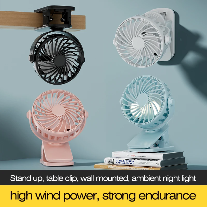 Ventilatore a clip portatile con rotazione e luce notturna_voghion.com