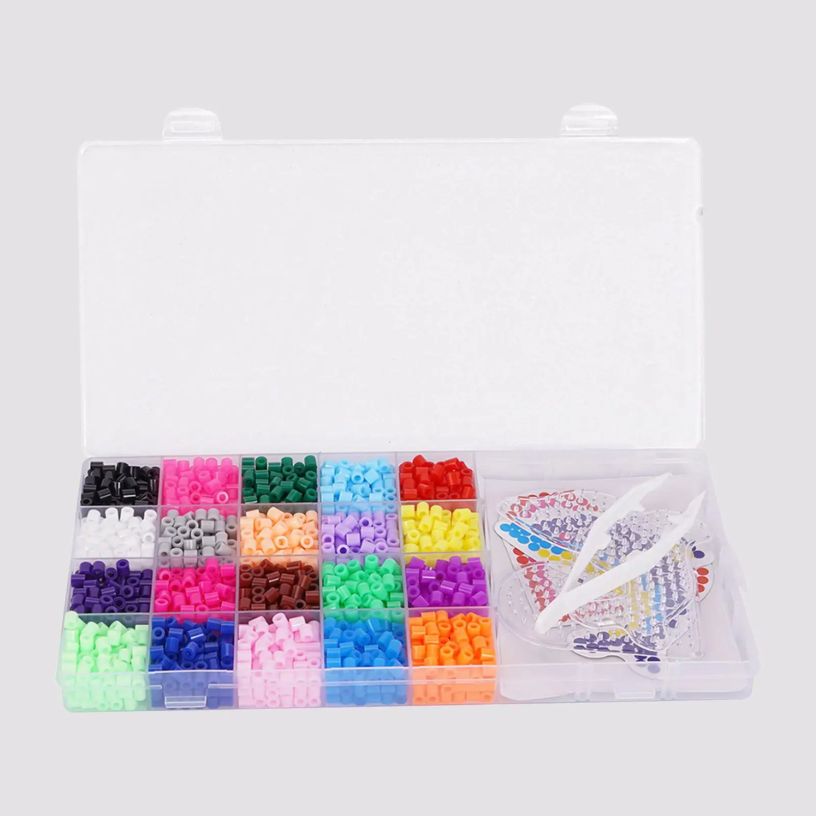 

Fuse Beads Set 20 Assorted Color with Box Tweezers Arts Crafts for Birthday Gifts for Boys Girls Adults Teens Classroom Activity