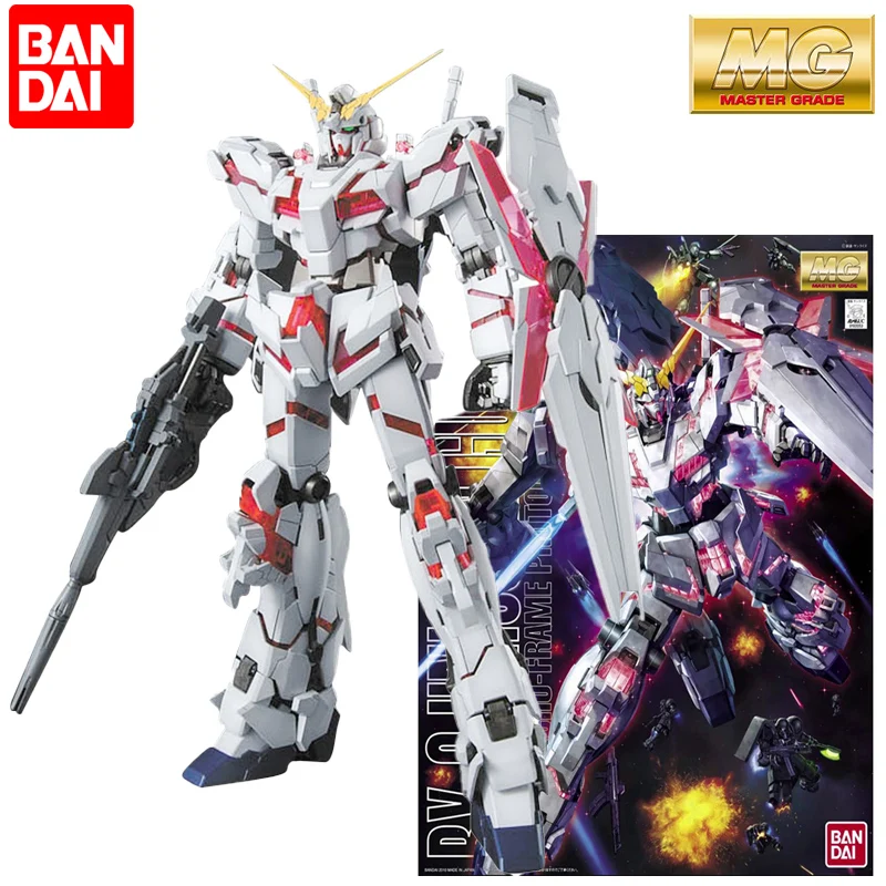 

In Stock BANDAI MG 1/100 RX-0 Unicorn Gundam OVA HD Assembly Model Ver. Anime Action Figures Model Collection Toy