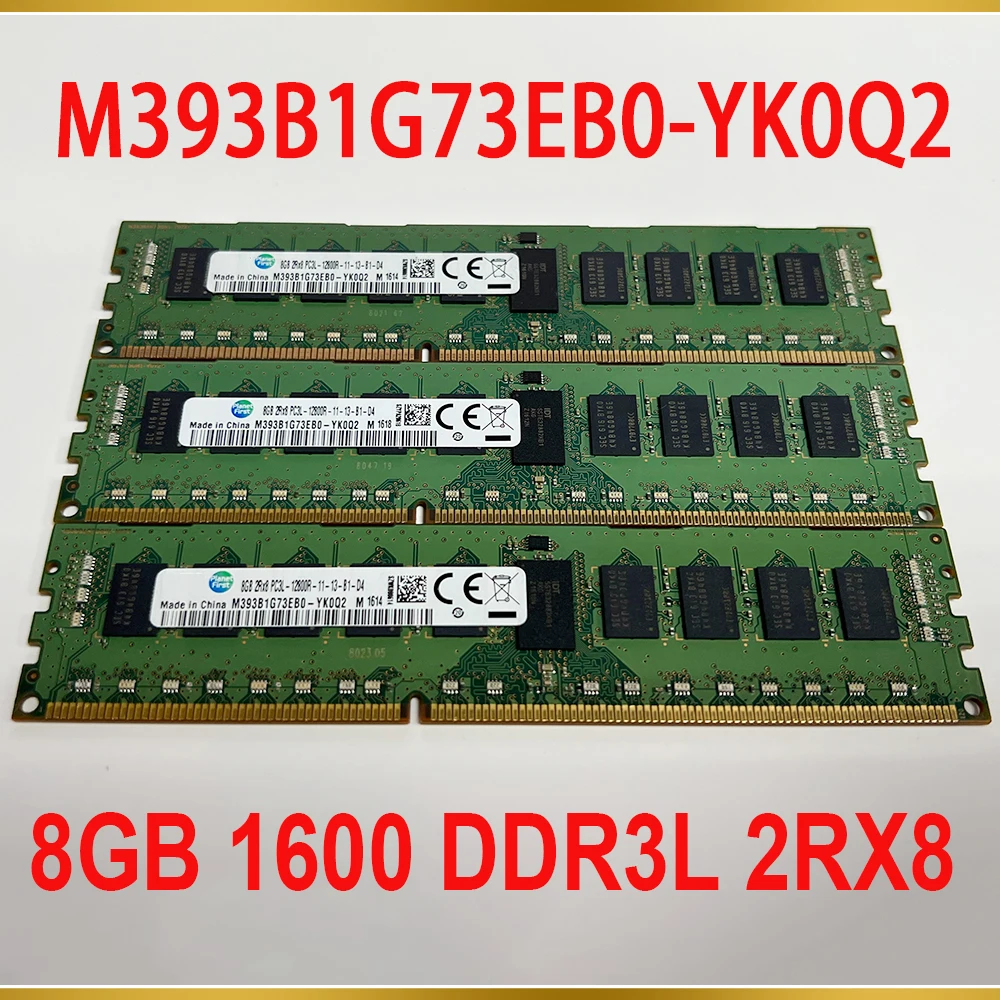 1Pcs 8GB 8G For Samsung RAM 1600 DDR3L 2RX8 PC3L 12800R Server Memory M393B1G73EB0 YK0Q2