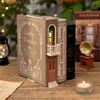 Booknook Book Holders Fake Books Bookends Model Kit With LED Light For Bookshelf Insert Decor Miniature Ornament Creative Gifts 4