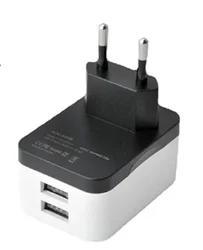 Universal Dual USB Travel Charger Adapter - Multi - Function Power Plug - N2018 (EU Plug)