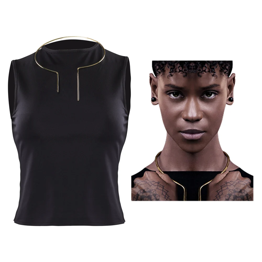 

Wakanda Forever Shuri Cosplay Costume Outfits Halloween Carnival Male Black Vest