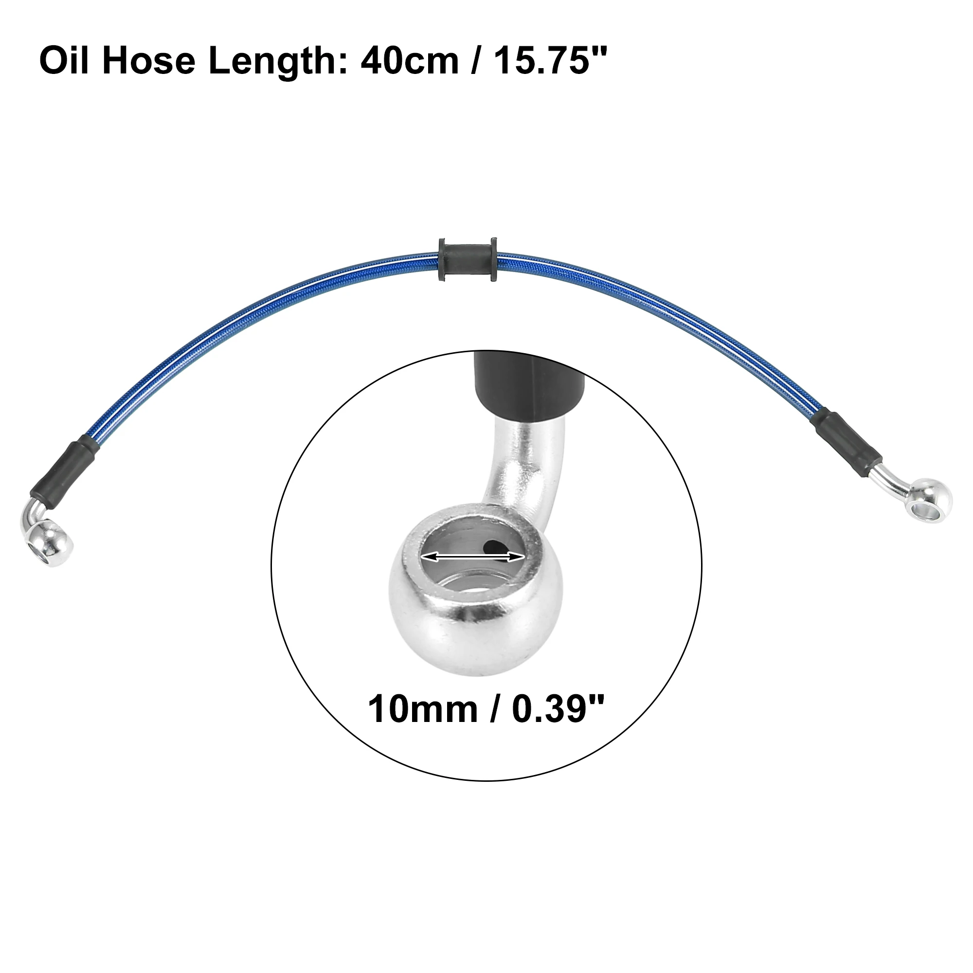 Universal 40cm Motorcycle Brake Clutch Oil Hose Line Pipe Hydraulic Reinforced Stainless Steel Braided Hose brake pipe hose motorcycle brake hose