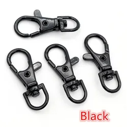 10pcs Metallic Lobster Clasp Hooks for Jewelry Making - Bronze, Rhodium, Gold, Silver Plated (Black)