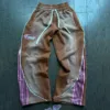 Y2k Fashion Stripes Pants New American Retro Hip Hop Men Women Jogger Drawstring Sweatpants Oversize Cargo Trousers Streetwear 2