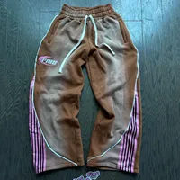 Y2k Fashion Stripes Pants New American Retro Hip Hop Men Women Jogger Drawstring Sweatpants Oversize Cargo Trousers Streetwear 2