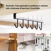1PC Cabinet Mug Hook, 6-hooks/12-hooks Hanging Cup Holder, Multifunctional Wardrobe Row Hook Organizer Save Storage Space 2