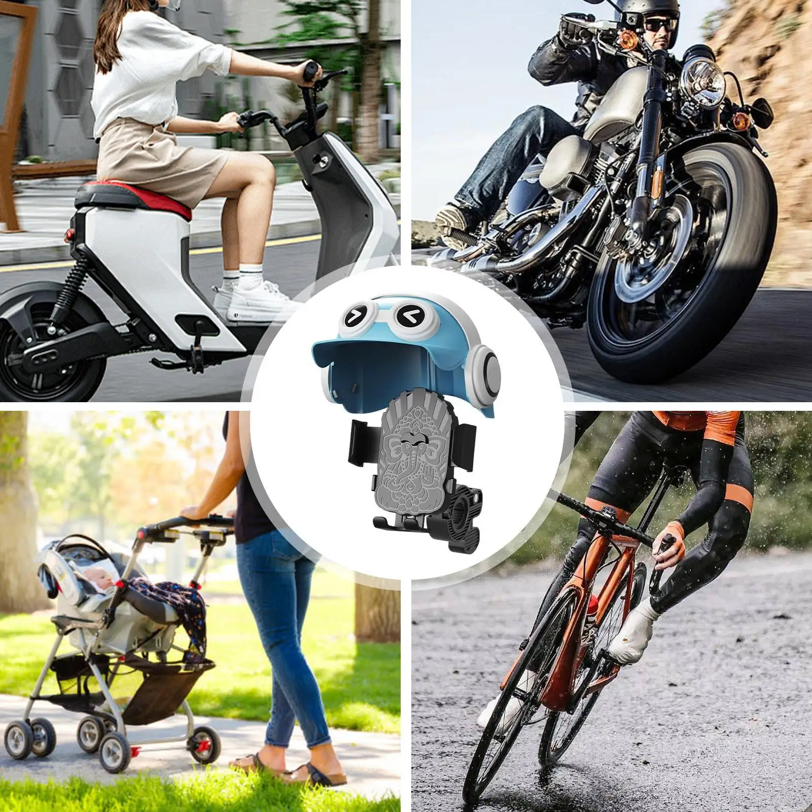 Sunshade Bicycle Mobile Phone Stand Sunshade Phone Holder With Helmet Consumer Electronics Supplies For Calling Delivery Live