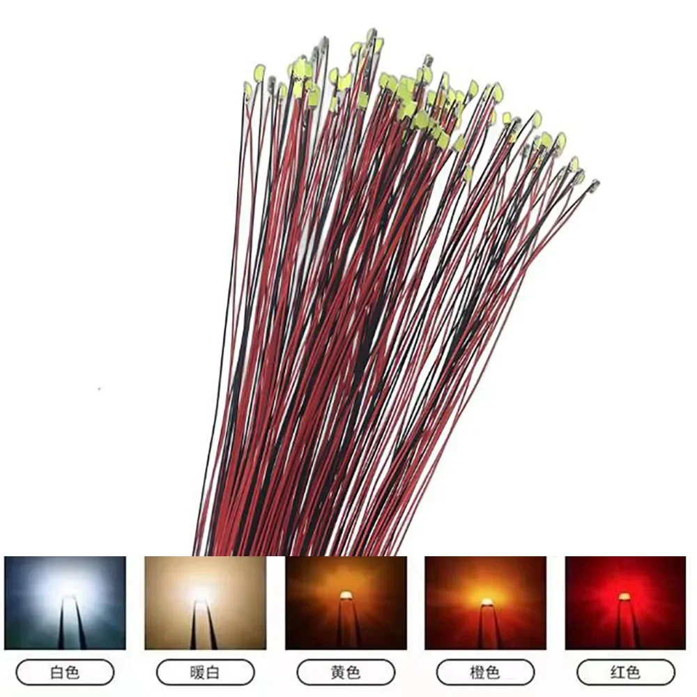 TAKEY 100 Stück 0402 0603 0805 1206 SMD LED Draht Rot/Schwarz 6