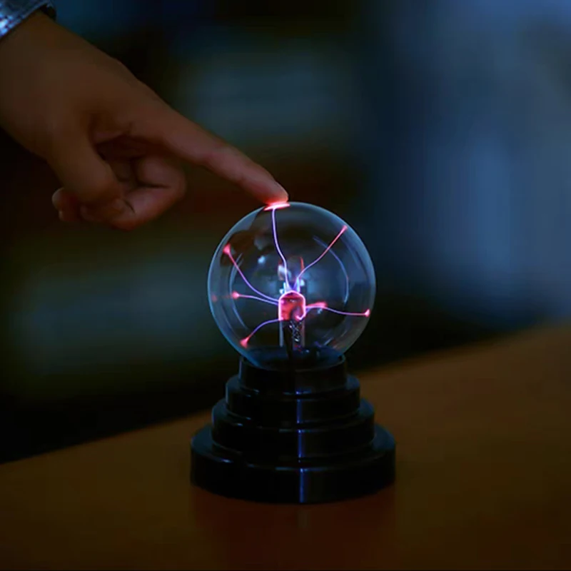 Mini Sfera Al Plasma Portatile – Lampada Interattiva USB Con Fulmini Colorati – Giocattolo Scientifico STEM Da Scrivania – La Più Piccola Del Mondo