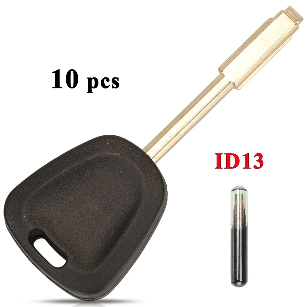 Keyforkess 10 pz Transponder ID13 guscio chiave per Jaguar XJ, XJ sovrano XJS XKR XK8 1997 1998 1999 2000 2001 FO21 lama lunga - S9e3caf70363846c79aab71465fc204fcv
