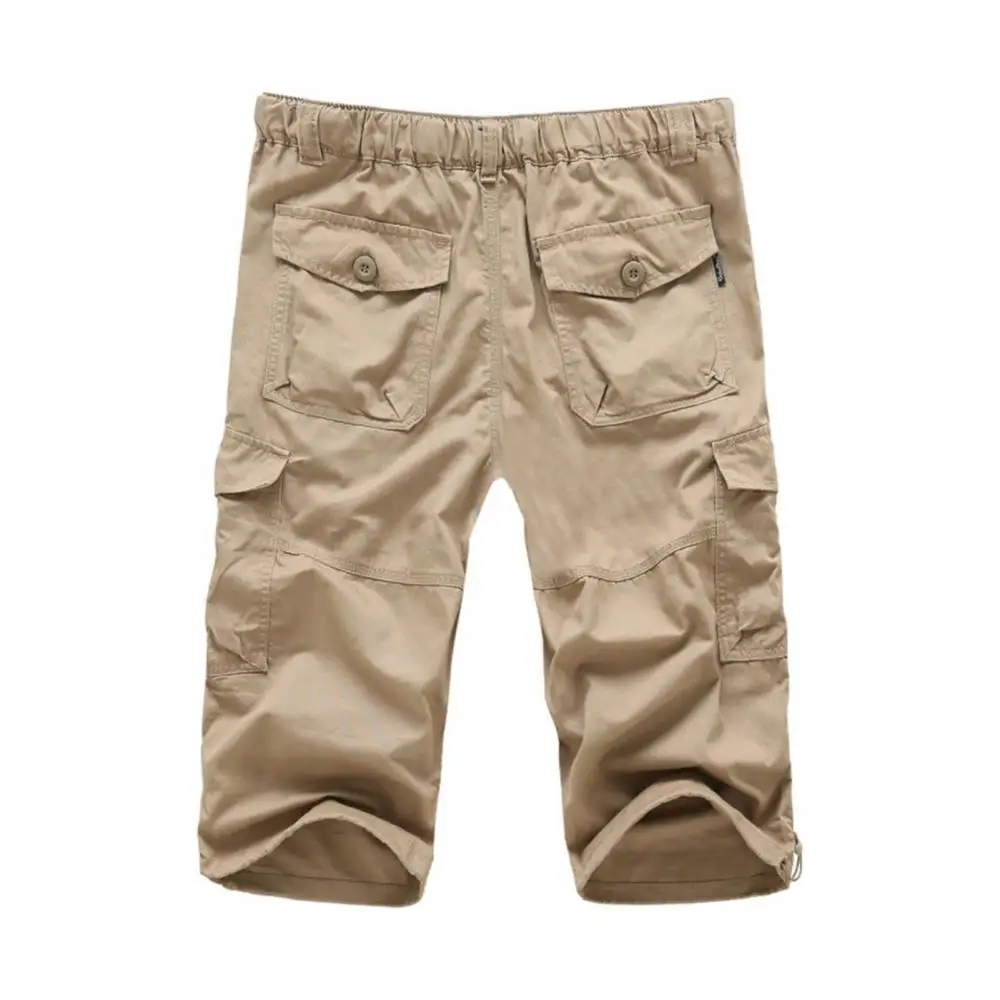 

Шорты-карго мужские хлопковые, длинные брюки-карго, повседневные модные бриджи с множеством карманов, летние укороченные штаны