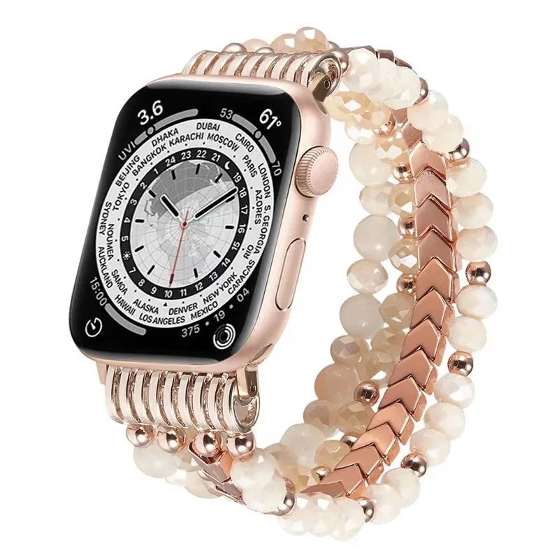 ตัวเลือกสินค้า Beaded Elastic Band for Apple Watch - Elegant & Comfortable Fit