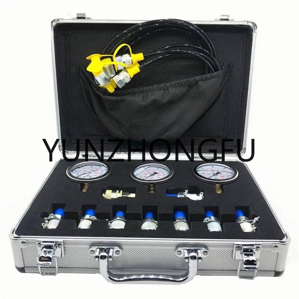 

Portable Inspection and Maintenance Hydraulic Excavator Pressure Gauge Box Oil Pump Test Table Hydraulic Tee Joint