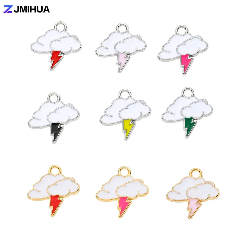 

15PCS Enamel Cloud Charms Pendant For Jewelry Making Findings Accessories DIY Handmade Earrings Necklaces Bracelets Supplies