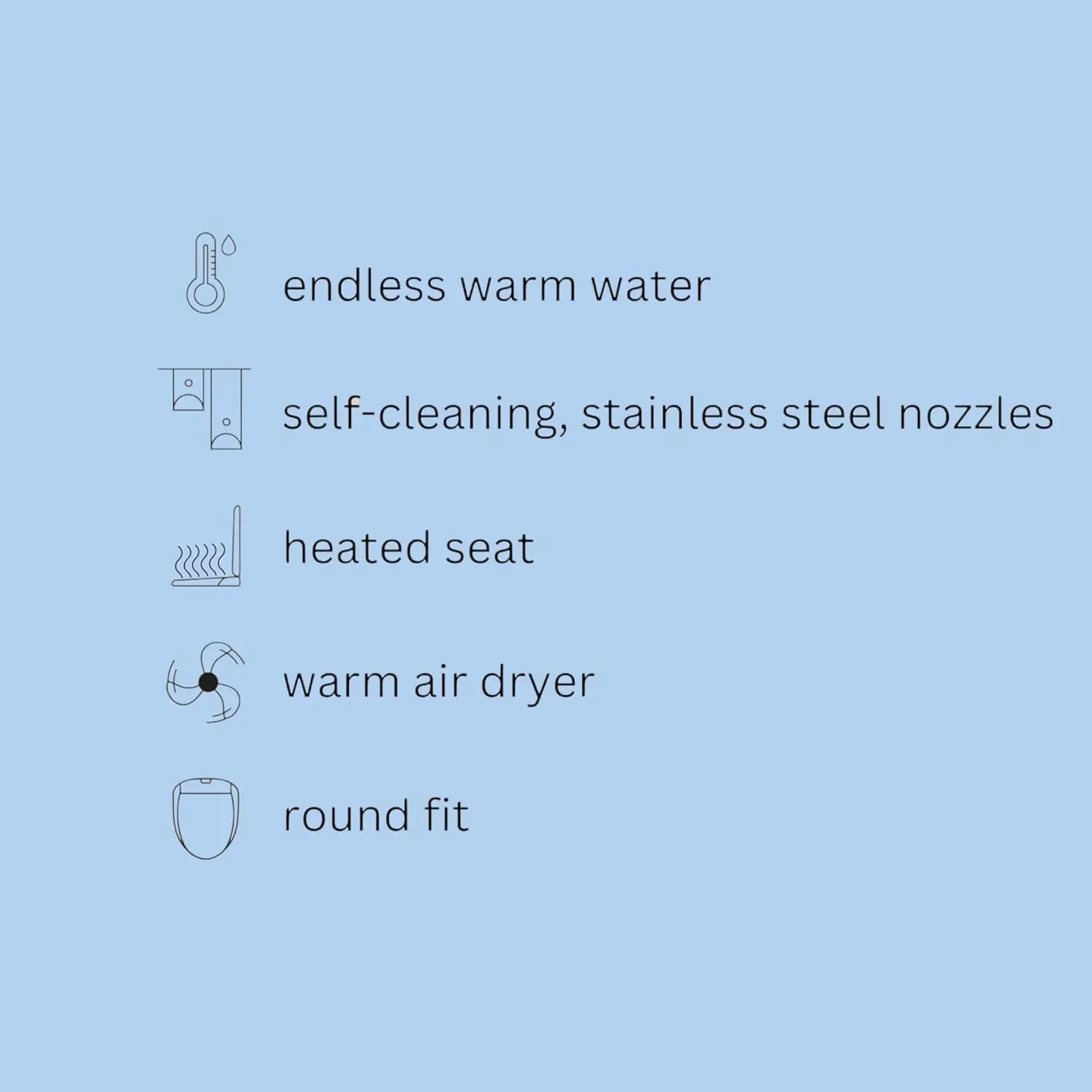 Swash Electric Bidet Toilet Seat With Oscillating Nozzle Warm Air Dryer Night Light Remote Control - Elongated White 3