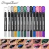 Smoky Dark Green Eyeshadow Pencil Stick Waterproof Pearlescent 12 Colors Metallic Glitter Eye Shadow Highlighter Pen Makeup Tool 5
