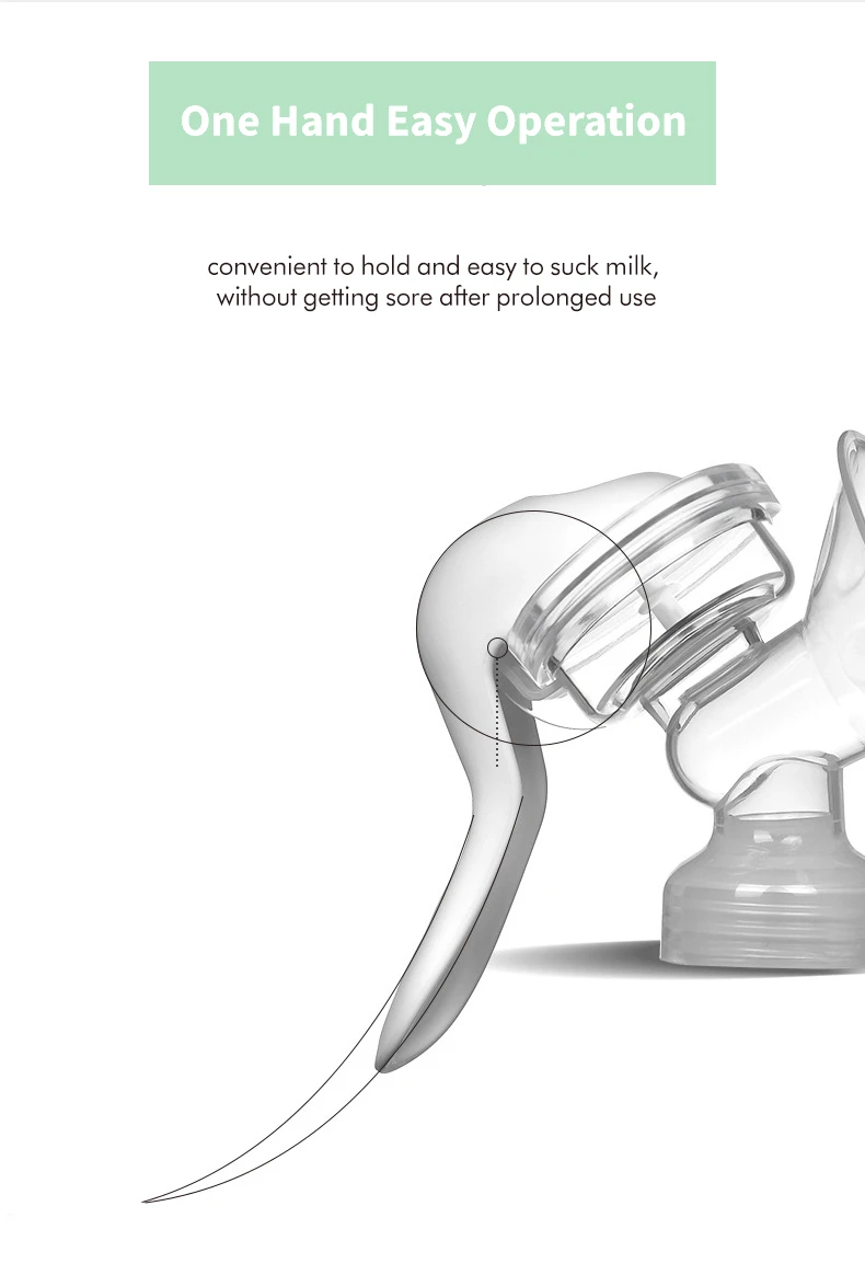 Breast Pump for Baby Feeding Manual Breast Pump Suction Small Comfortable Safe Maternity Hand Breast Pump Milk Collector Catcher 5