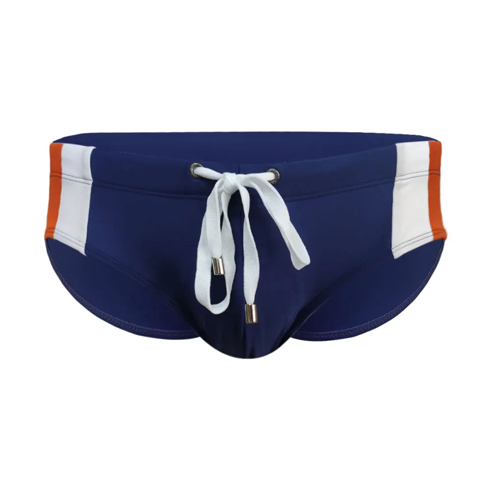 New Mens Surfing Swimwear Splicing Swim Briefs Low Waist Swimming Short Trunk Sport Beach Pants Swimsuit Bikini Male Sexy Shorts 6